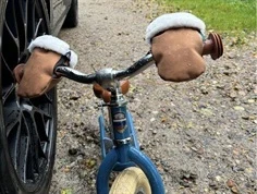 KongWalther brown faux suede Østerbro handskesæt til mor og barn (2-pak)